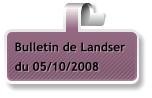 Bulletin de Landser  du 05/10/2008