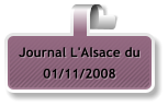 Journal L'Alsace du 01/11/2008