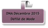 DNA Décembre 2015  Défilé de Mode